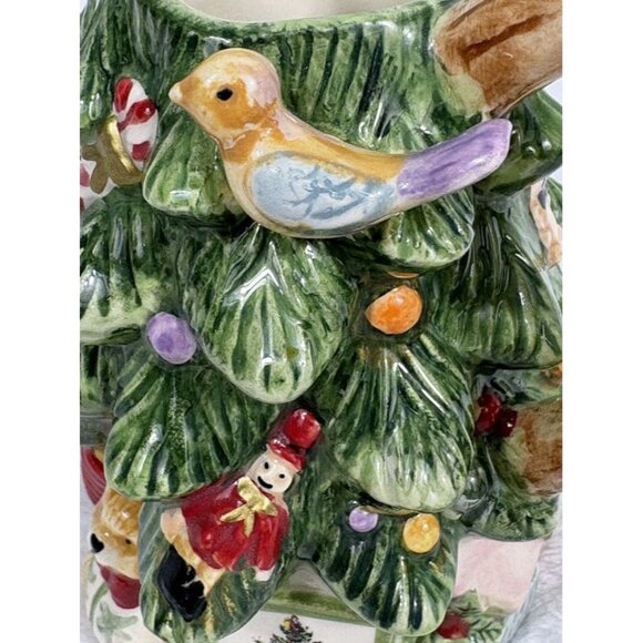 Spode Christmas Tree Handpainted Ceramic Creamer 4.5" Tall - Picture 12 of 14